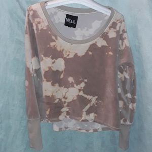 Neue velour tan tie dye shirt